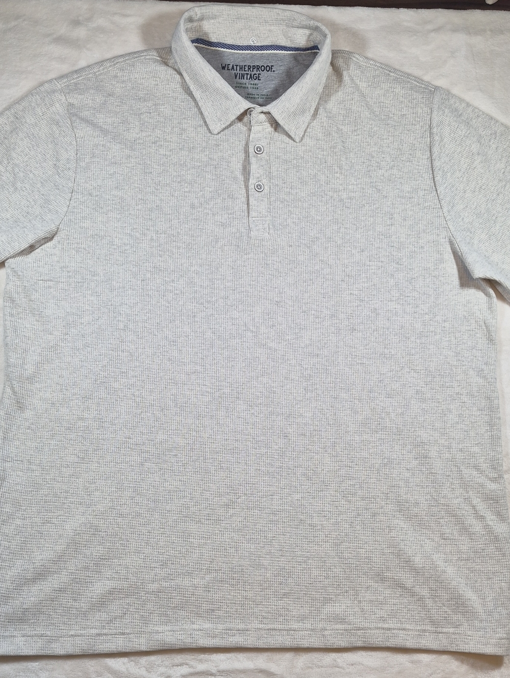 Weatherproof Vintage Light Heather Gray Short-Sleeve Polo